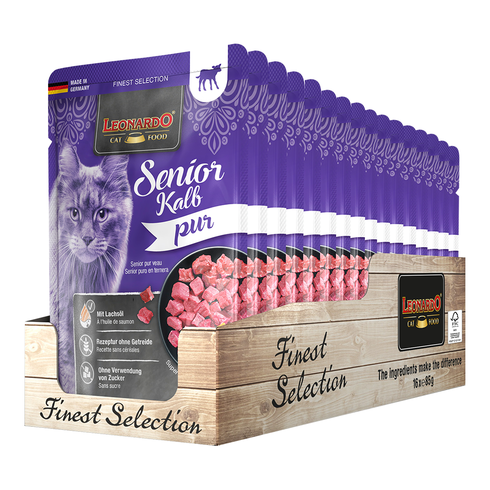 Leonardo Senior veal 85g, 16pcs/box