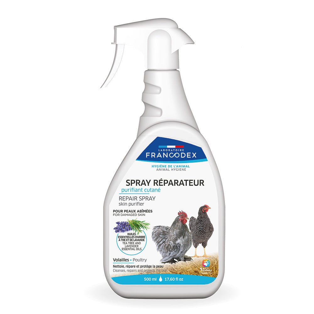 Francodex repair spray, for the treatment of skin lesions in chickens