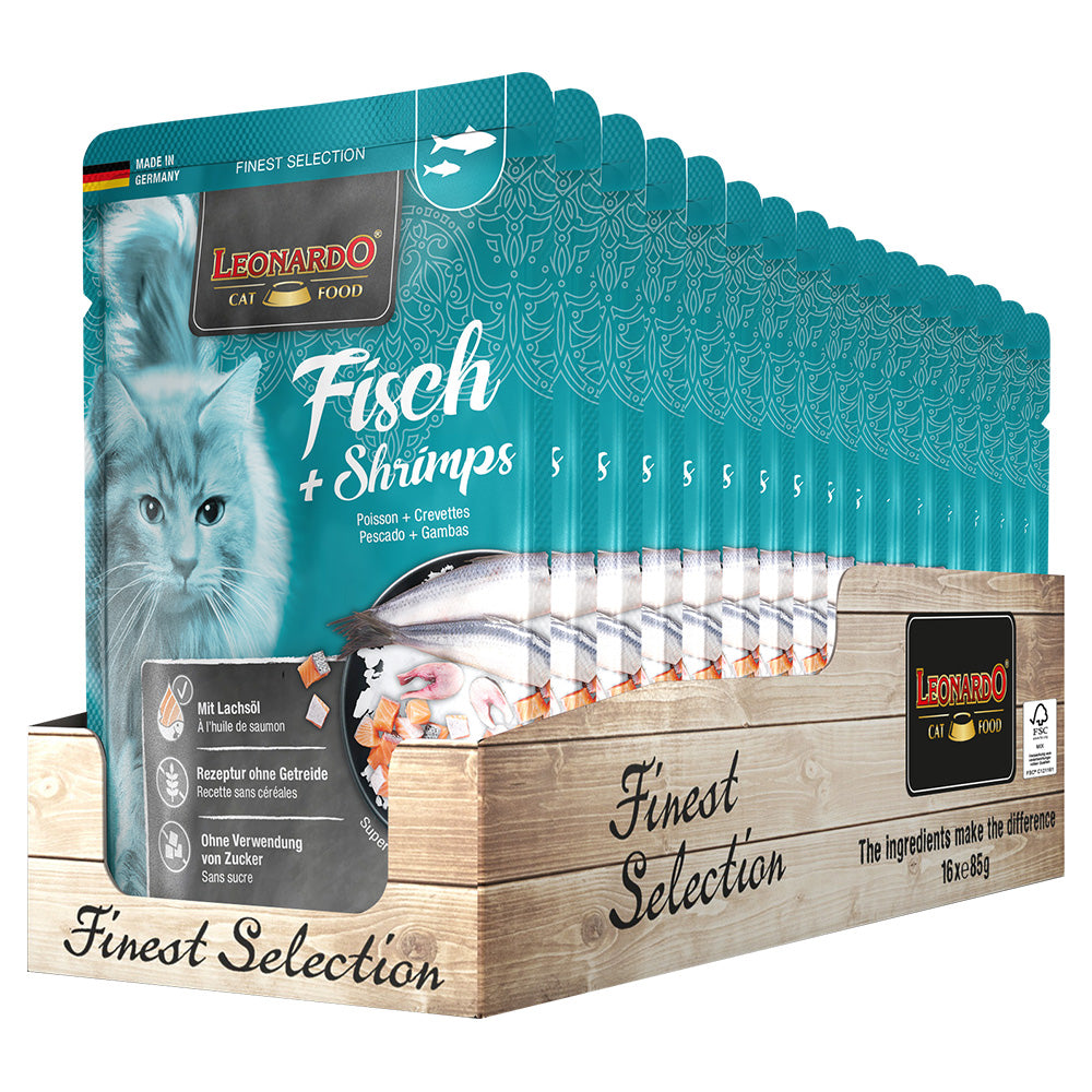 Leonardo Fish & Shrimps 85g, 16pcs/box