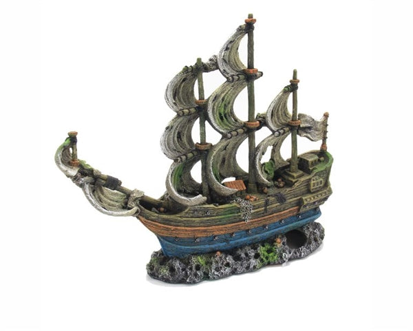 Blue Belle Zinc Galeon 36cm