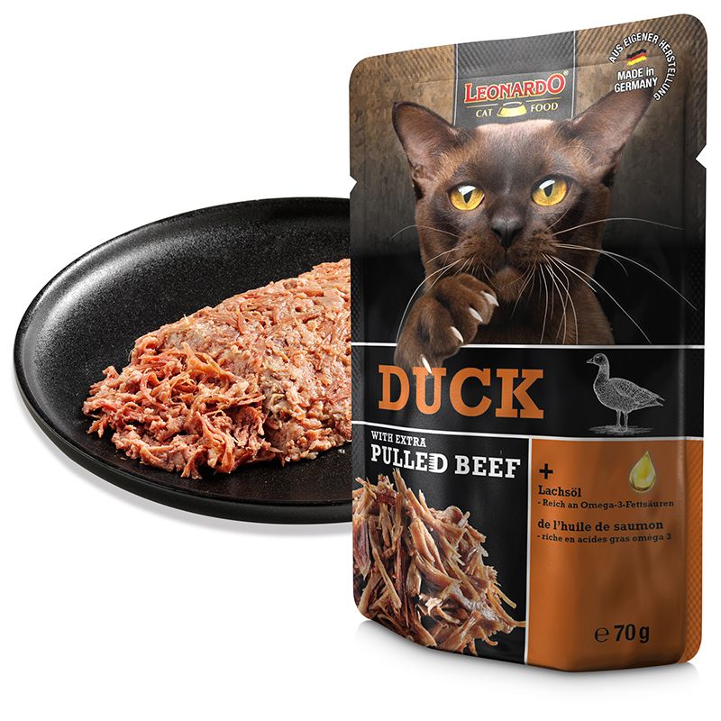 Leonardo Duck + extra pulled Beef 70g, 16kpl/laatikko