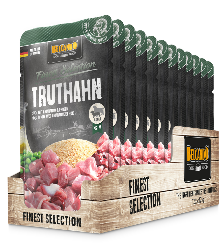 Belcando Turkey, amaranth and peas 125g /BOX 12pcs