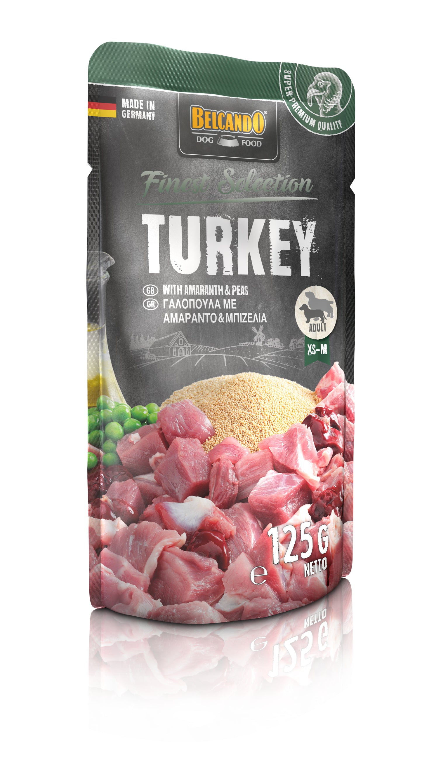 Belcando Turkey, amaranth and peas 125g /BOX 12pcs