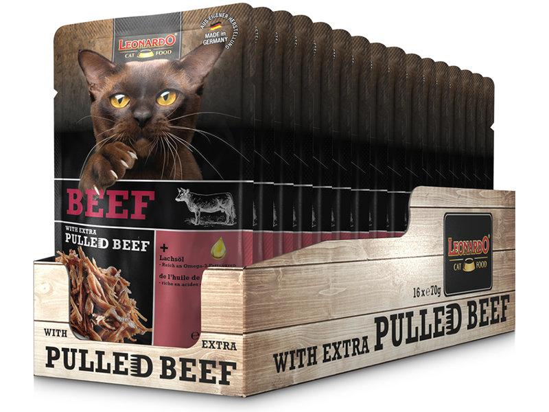 Leonardo Beef + extra pulled Beef 70g, 16pcs/box