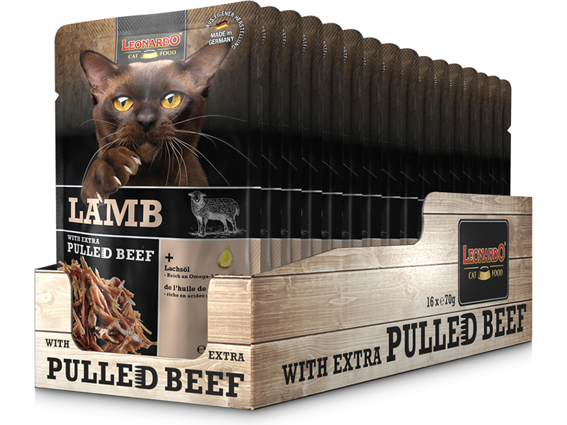 Leonardo Lamb + extra pulled Beef 70g, 16pcs/box