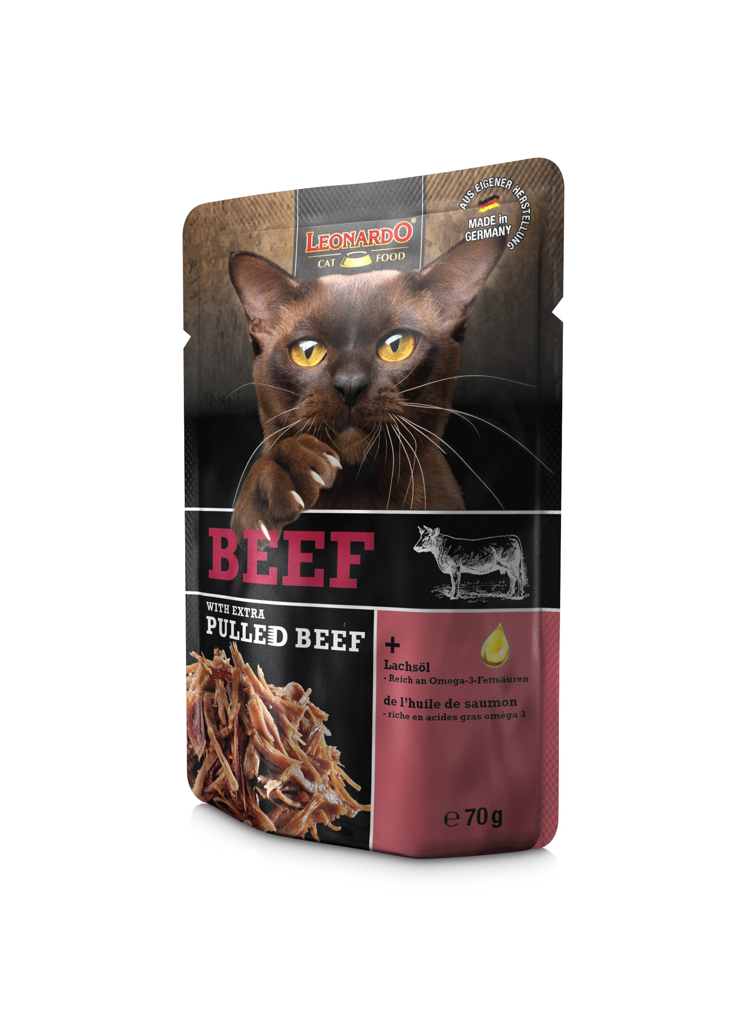 Leonardo Beef + extra pulled Beef 70g, 16pcs/box