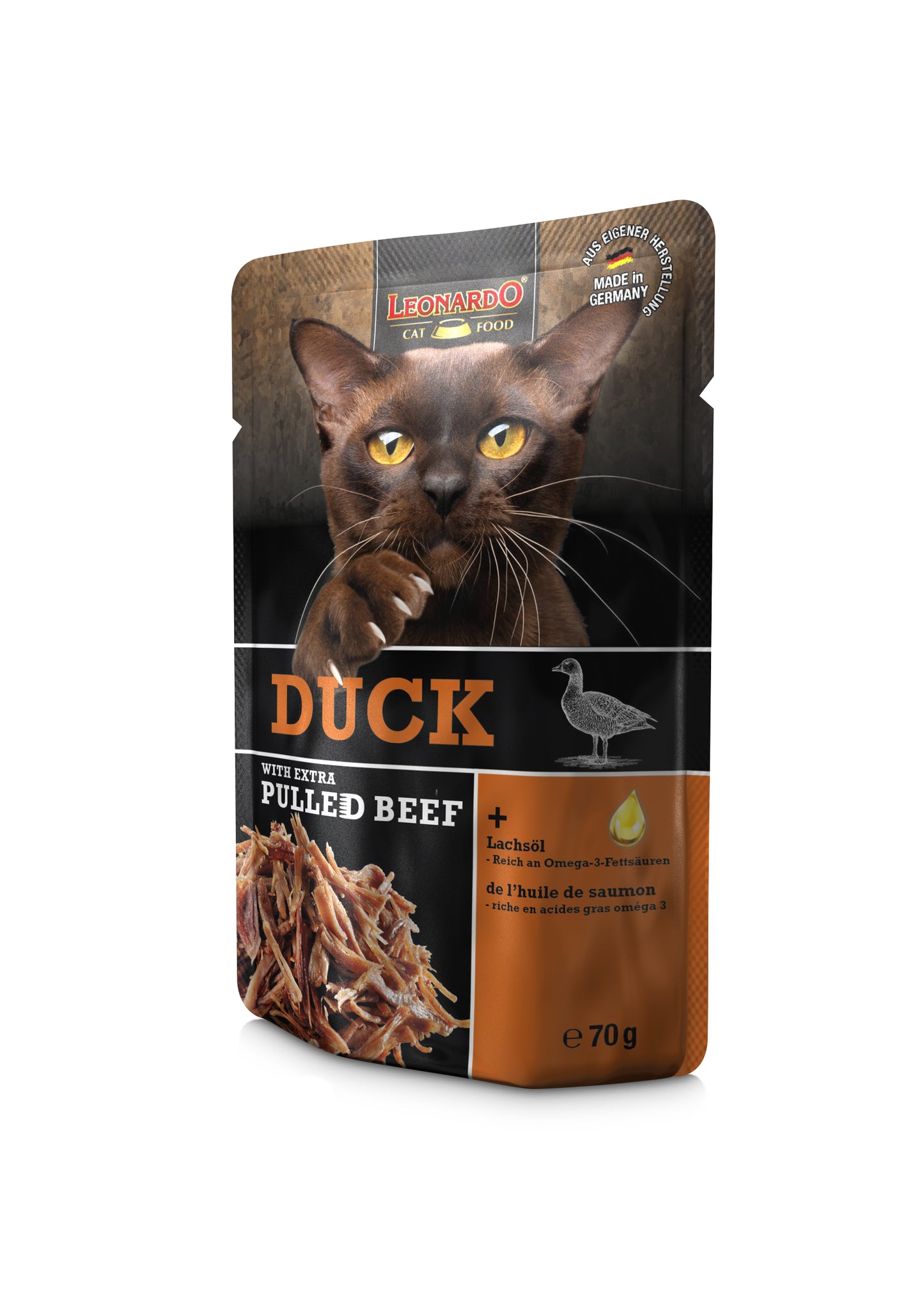 Leonardo Duck + extra pulled Beef 70g, 16pcs/box