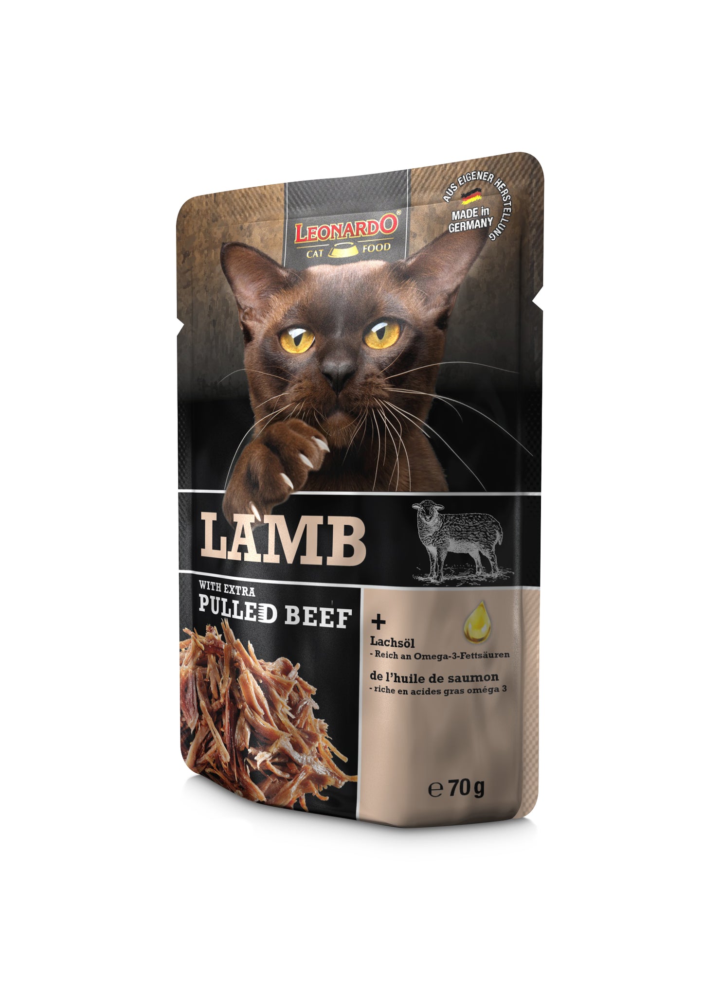 Leonardo Lamb + extra pulled Beef 70g, 16pcs/box