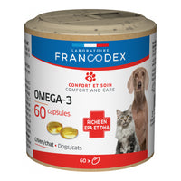 Francodex omega-3 60tabs. EPA (18%) DHA (12%) kalaöljystä