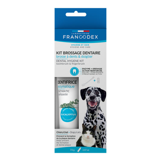 Francodex Dental hygiene kit + entzymatic toothpaste hampaidenhoitosetti