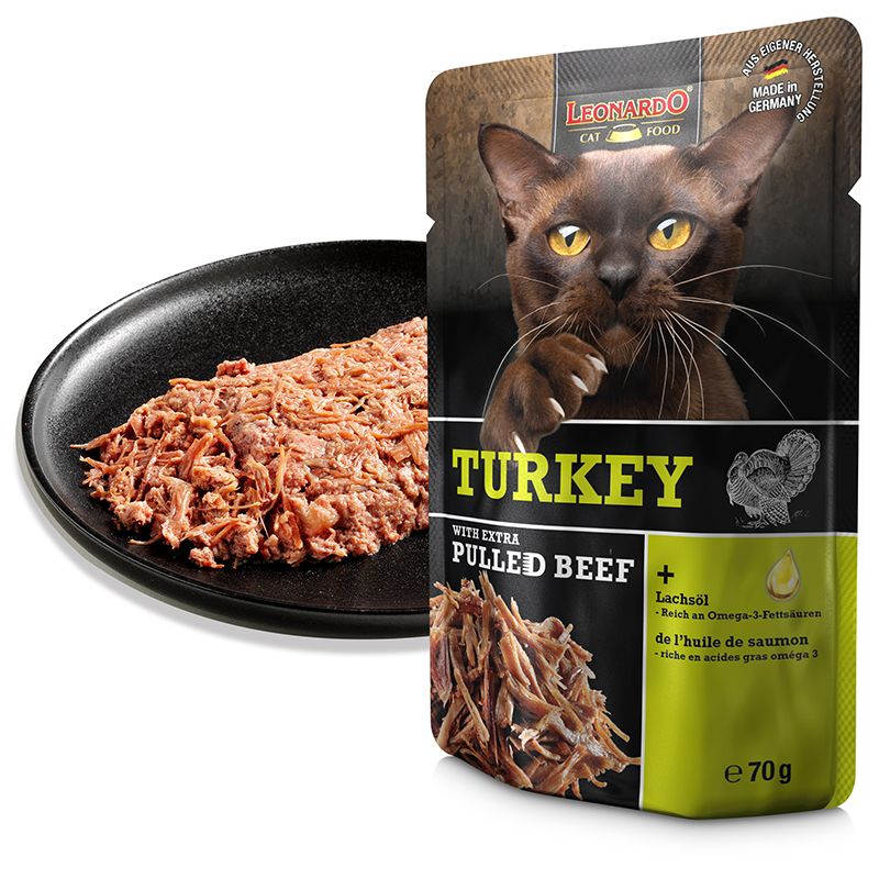 Leonardo Turkey + extra pulled Beef 70g, 16pcs/box