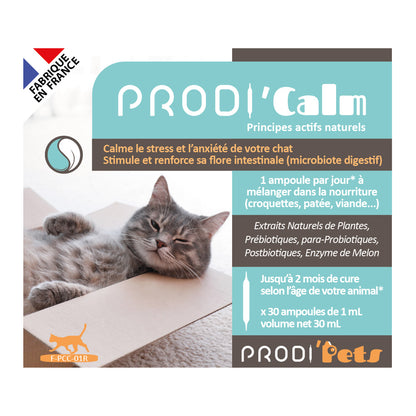 Prodi'Calm Cat stressiä ja ahdistuneisuutta vastaan probiootit ja kasviuutteet