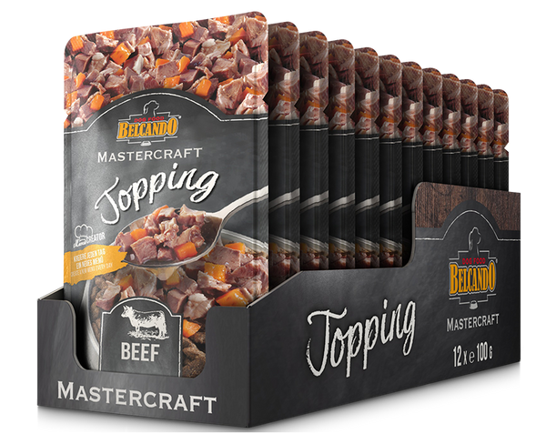Belcando Mastercraft Topping: Nautaa ja porkkanaa 100g, 12kpl/laatikko