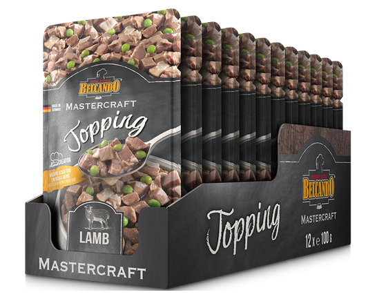 Belcando Mastercraft Topping: Lammasta ja herneitä 100g, 12kpl/laatikko